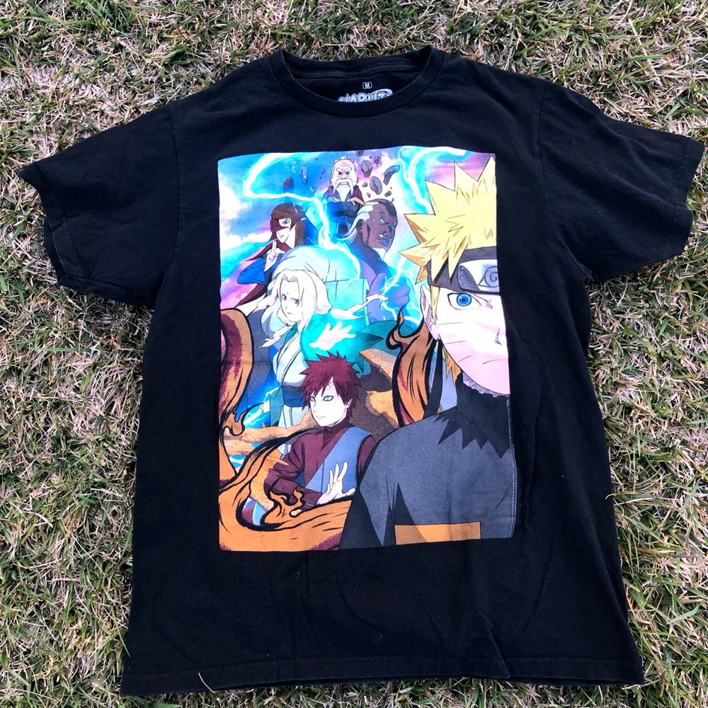 Black Naruto Short Sleeve Graphic Tee